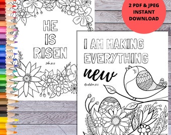 Easter Coloring Pdf Etsy