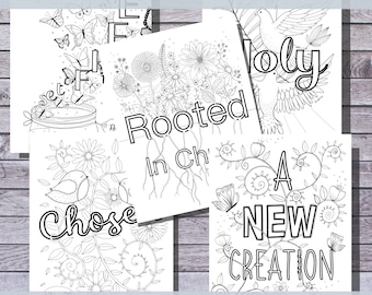 Bible Verse Coloring Pages: Identity in Christ (PDF Download)