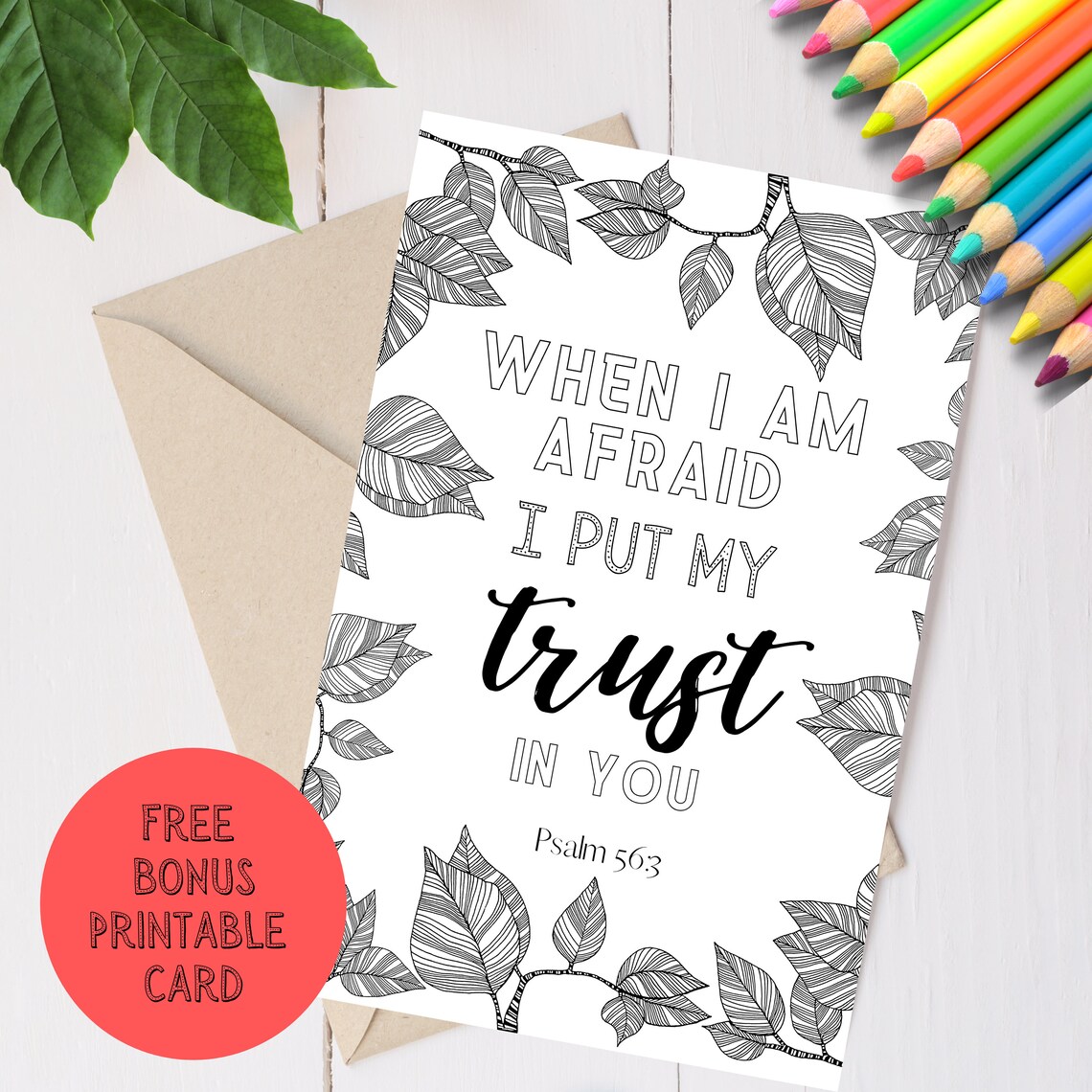 Printable Coloring Page FREE PDF Greeting Card Printable | Etsy