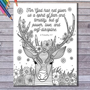 Printable Bible Verse Coloring Page, Instant Download, 2 Timothy, Scripture Coloring Page