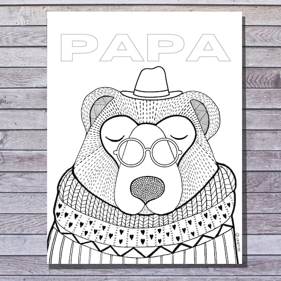 Father's Day Coloring Page Fathers Day Printable PDF | Etsy