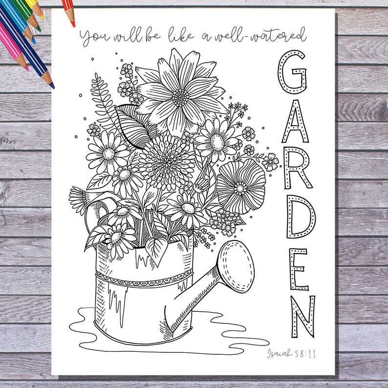Download Bible Verse Coloring Pages 4 Digital PDF Download Images | Etsy