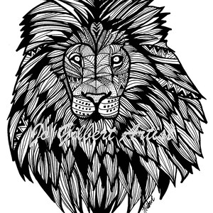 LION Adult Coloring Printable Coloring Pages Adult Coloring Books ...