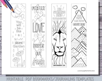 Bible Verse Bookmarks: Christian Scripture Art, Traceable Journaling (PDF Printable)
