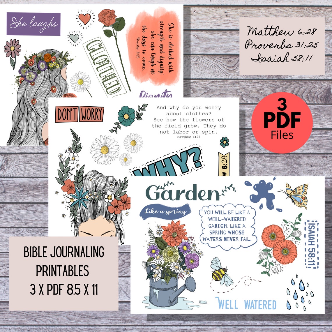 Bible Journaling Printable Pdfs Scripture Printable - Etsy