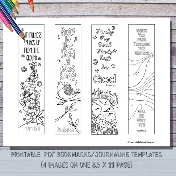 bible verse bookmarks scripture printable journaling margin etsy