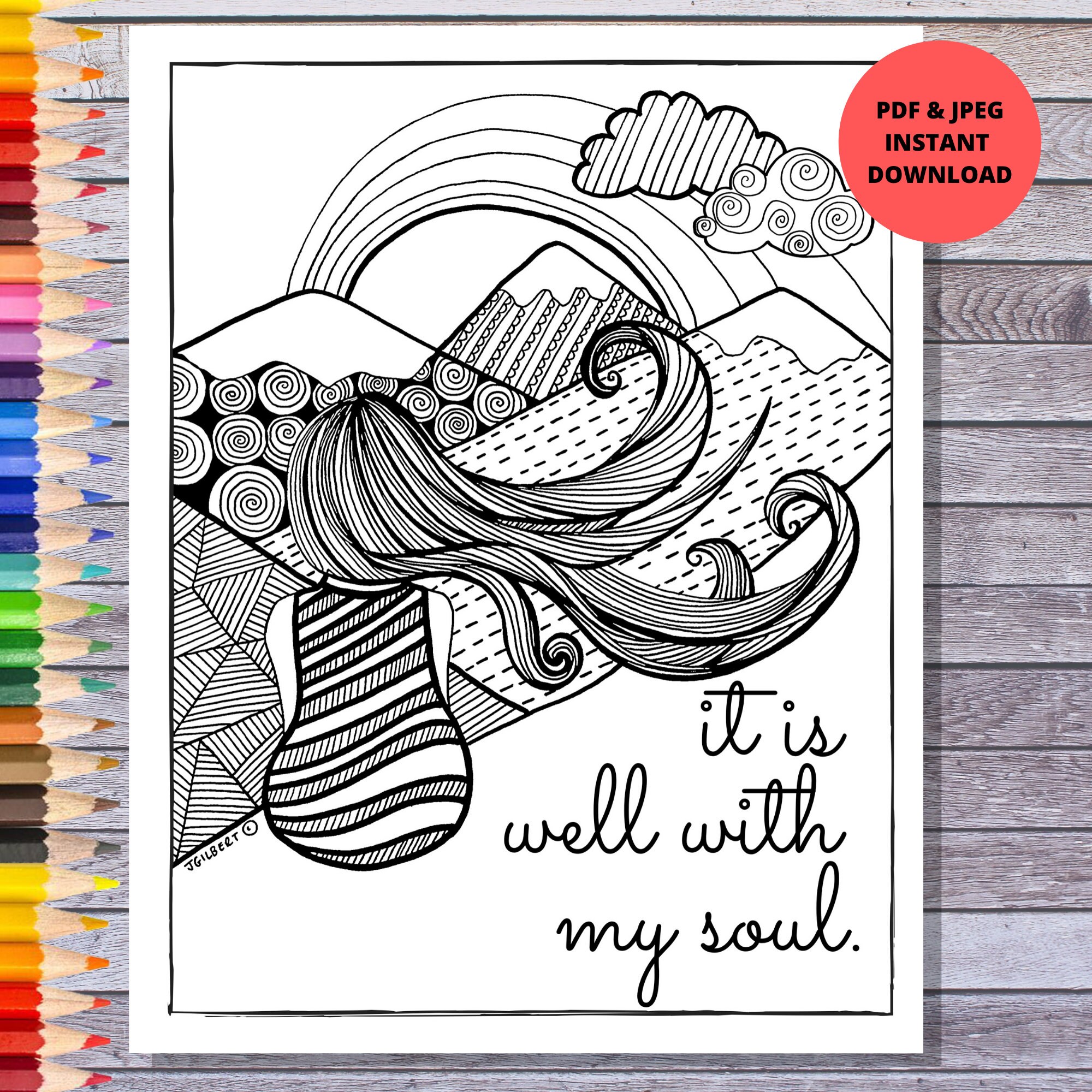bible verse coloring page 5 instant download pdf pages etsy