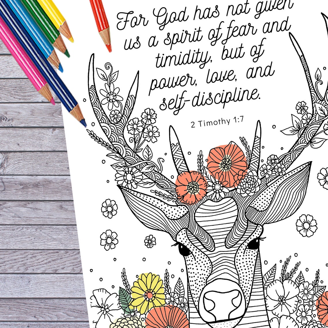 Printable Bible Verse Coloring Page Instant Download 2 - Etsy