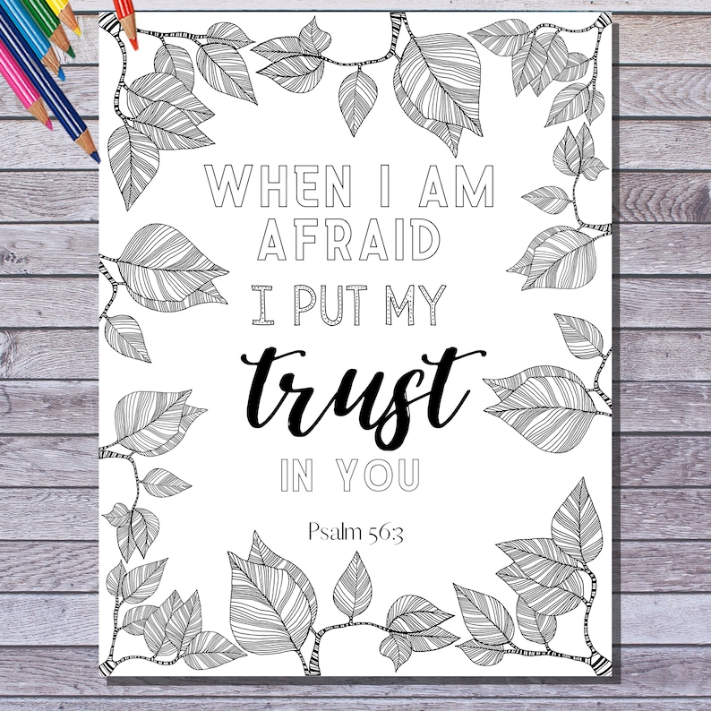 Download Bible Verse Coloring Pages 4 Digital PDF Download Images | Etsy