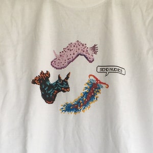 Camiseta Pixel Nudibranquio ~ SM ~ Camiseta para hombre pequeña ~ Envía desnudos ~ Pixel Art