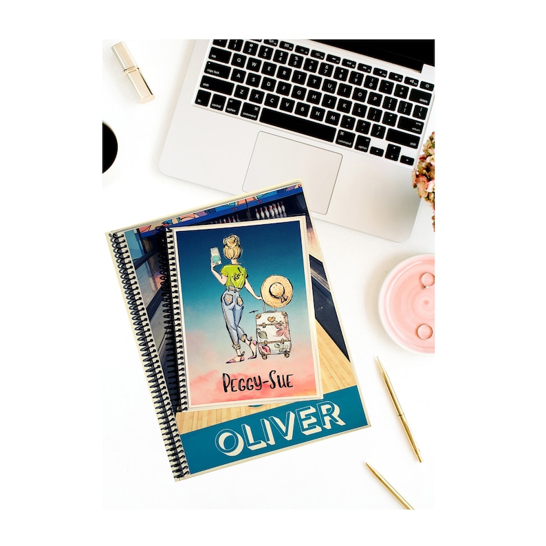 A4 Personalized Custom Spiral Notebook Student School Any Quote! Wide Rule Office Supplies Any Initial