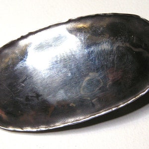 solid vintage belt buckle nickel silver oval