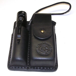Belt holster for flashlight and multitool