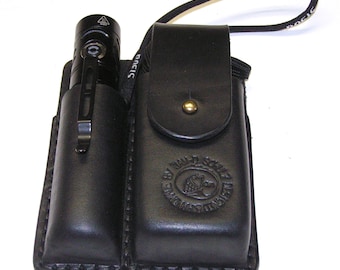 Belt holster for flashlight and multitool