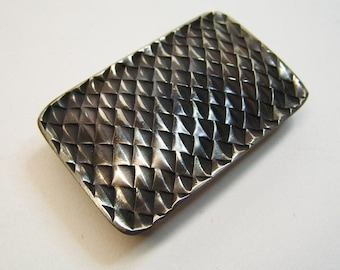 Belt buckle Fish skin handpunziert nickel silver