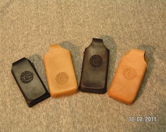 Mobile phone & smartphone-belt bag made of blank leather