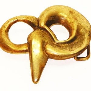 Fibbia cintura Zodiac Capricorn ottone massiccio