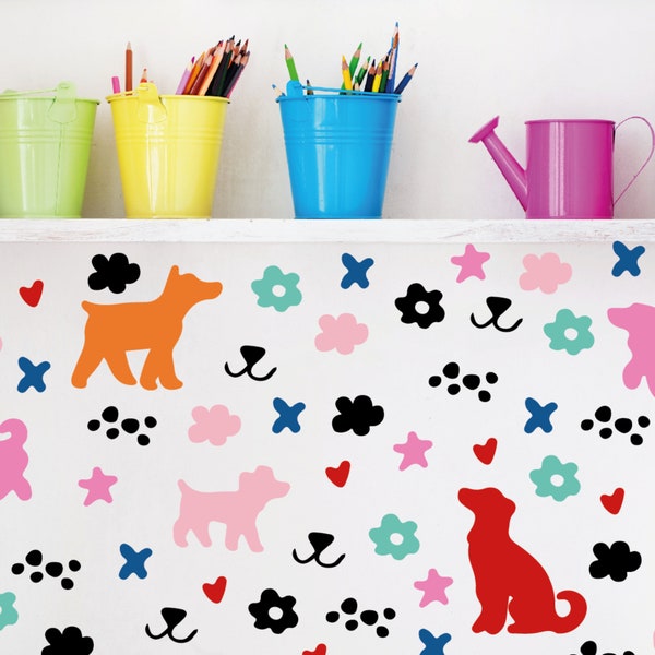 Dog Wall Sticker Etsy UK