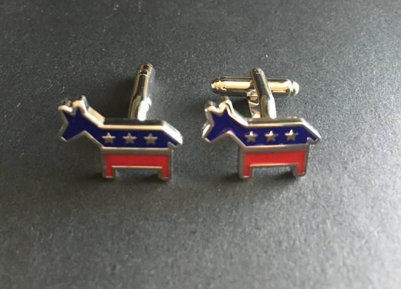 Democratic Donkey Political Party Logo Cufflink Cuff Links Etsy