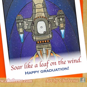 S’envoler comme une feuille sur le vent; Happy Graduation!- Citation de Firefly- petite carte de vœux- Serenity Firefly TV show fan