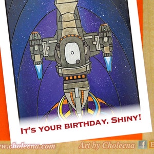 C'est votre anniversaire. Brillant ! - Carte de voeux d'anniversaire - Citation de Firefly - carte de voeux - carte de fan de l'émission télévisée Serenity Firefly