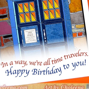 Carte de boîte d'appel de police - carte Dr Who - carte d'anniversaire - petite carte - tous les voyageurs - carte TARDIS - carte Doctor Who - carte britannique - TARDIS