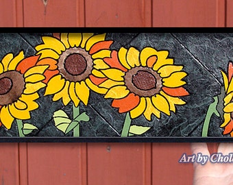 Sunflowers - mini. Sorry the listing is incomplete; I wanted to get it up because the artwork is immediately purchasable.