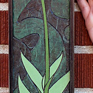 Tulipe pourpre - mosaïque de carreaux de papier - Mini- oeuvre d'art originale- oeuvre d'art unique- art cadeau- art floral- art de jardin- art de printemps- art de jardin de printemps- art d'été