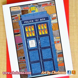 Tarjeta de cabina de llamada de policía - Tarjeta de Doctor Who - Tarjeta de felicitación - Tarjeta pequeña - Cualquier ocasión - Tarjeta en blanco - Tarjeta TARDIS - Tarjeta de Doctor Who - Tarjeta británica - TARDIS