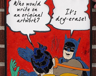Batman Slap Meme Mosaic Paper Tile Mosaic Small Original Art Unique Process  Batman Tribute Meme Art Batman Art Batman and Robin Art 
