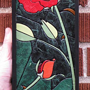 Rose- Paper Tile Mosaic- Mini- Original Art- Unique Art- Flower Art ...