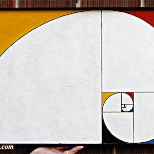 Mosaico de Fibonacci Mondrian - Mosaico de papel - Medio - Arte original - Proceso único - Fringe TV - Homenaje a Piet Mondrian - Arte Fibonacci