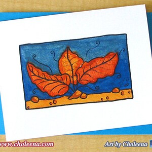 Water Fern- Carte de voeux- Petite- Toute occasion- Carte blanche- Carte aquarelle- Carte d’art- Art original- Carte Ocean Seabed- Jolie usine d’eau