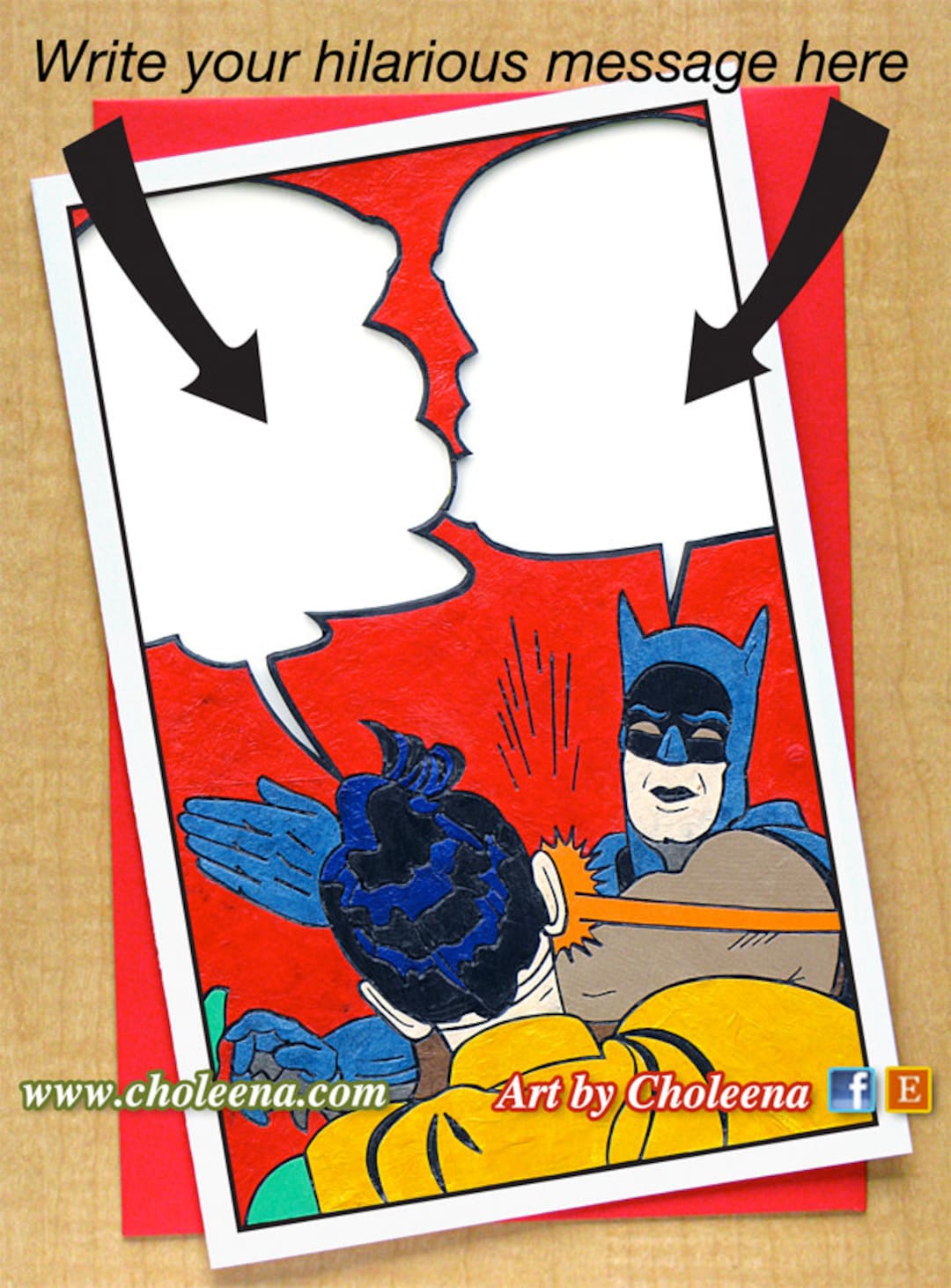 Batman Slap Meme Greeting Card Large Card Any Occasion - Etsy UK