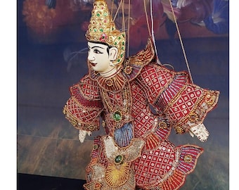 marioneta de madera vintage