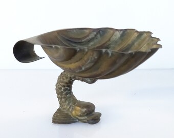 brass vintage seashell