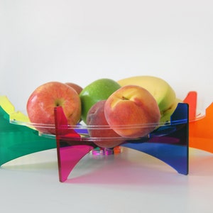 RAINBOW Fruit Bowl. Translucent colourful. image 1