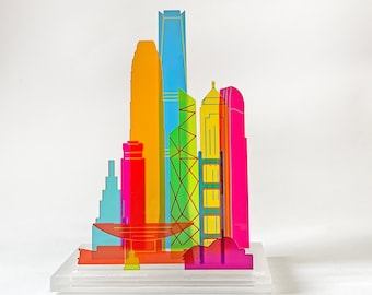 Modular translucent cities NYC/ London/ HK / Tokyo /Paris /Washington D.C./ SF