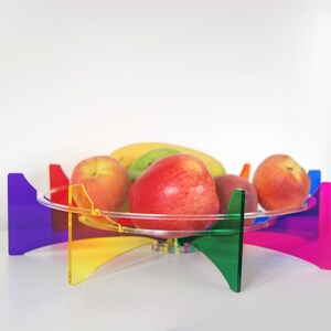 RAINBOW Fruit Bowl. Translucent colourful. image 2