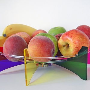 RAINBOW Fruit Bowl. Translucent colourful. image 3