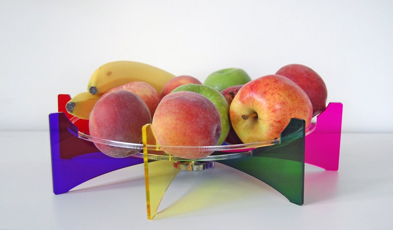 RAINBOW Fruit Bowl. Translucent colourful. image 3