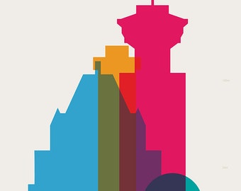 Shapes of Vancouver art print