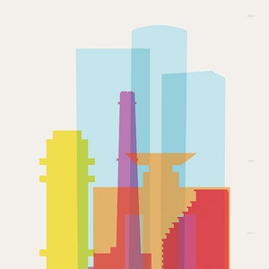 Shapes of Tel Aviv art print image 1