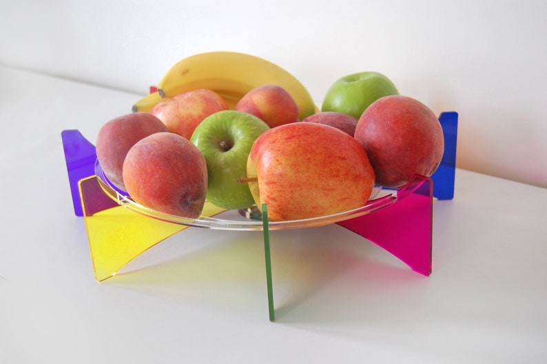 RAINBOW Fruit Bowl. Translucent colourful. image 4