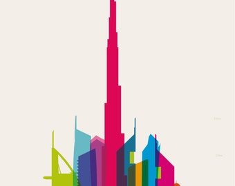 Shapes of Dubai art print