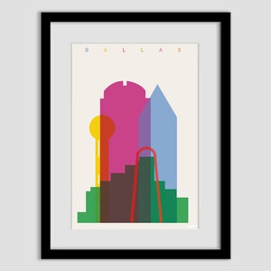 Shapes of Dallas Art Print - Etsy