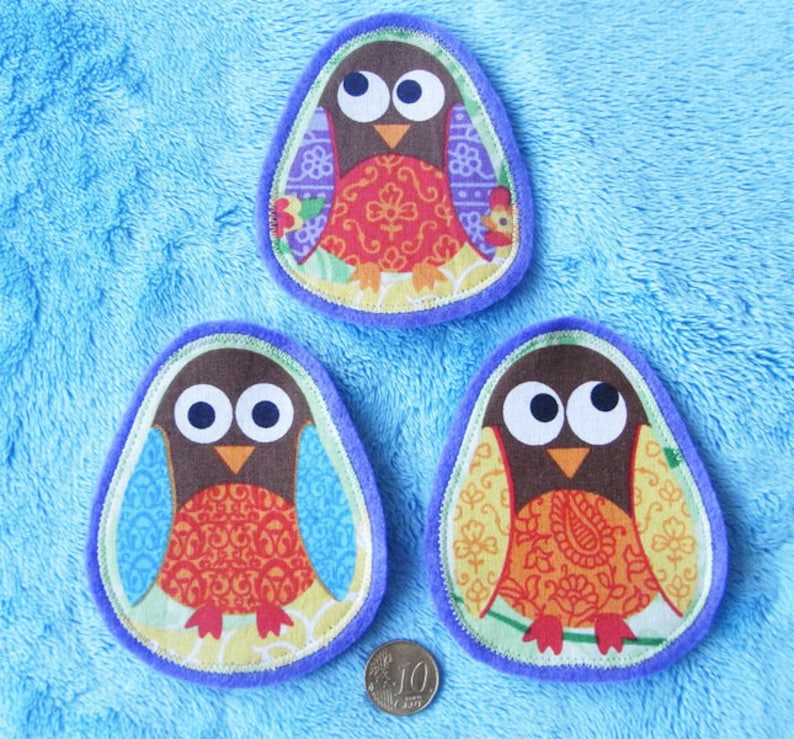 3 Patch Application Owl K\u00e4utzchen Owl