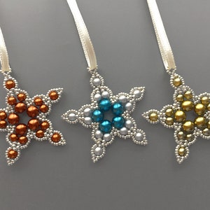 XmasStar pendant beading TUTORIAL