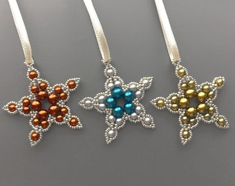 XmasStar pendant beading TUTORIAL