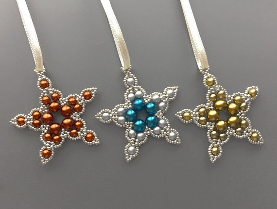 XmasStar pendant beading TUTORIAL